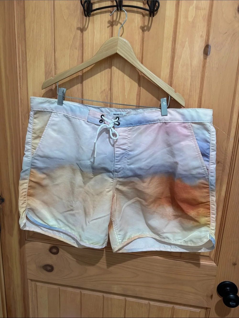 NWT True Religion‎ Ricky Relaxed Straight Tie Dye Swim Trunks Board Shorts Mens